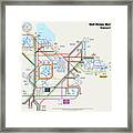 Walt Disney World Resort Transportation Map Framed Print