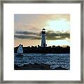 Walton Lighthouse Sunset Framed Print