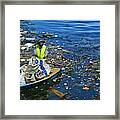 Washed-up Trash Collection Framed Print