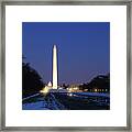 Washington Monument At Night Framed Print