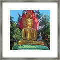 Wat Burapa Buddha Image On Naga Throne Dthu1397 Framed Print