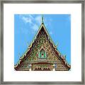 Wat Klang Worawihan Phra Ubosot Gable Dthsp0223 Framed Print