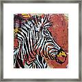 Watchful Zebra Framed Print