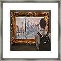 Watching Monet Venice Framed Print