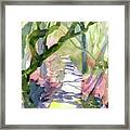 Watercolor A Single Pathway Painting Framed Print
