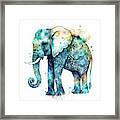 Watercolor Animal 71 Elephant Framed Print