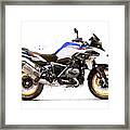 Watercolor Bmw R1250gs Motorcycle - Oryginal Artwork By Vart Framed Print