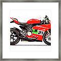 Watercolor Ducati Panigale V2 Bayliss Motorcycle, Oryginal Artwork Framed Print