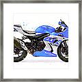 Watercolor Suzuki Gsx-r 1000 Motorcycle - Oryginal Artwork By Vart. Framed Print
