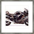 Watercolor Suzuki Hayabusa Gsx 1300r Motorcycle - Oryginal Artwork By Vart. Framed Print