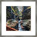 Watkins Glen Gorge - Autumn Rain Framed Print