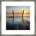 Waveland Shoreline Morning Framed Print