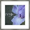 We Are Born Of Love Framed Print