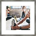 We Have To Limber Up Before A Workout Framed Print