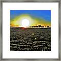 Weipa Beach Large Sun Sets Framed Print