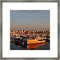 Wells Harbor Sunset Framed Print