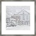 West Main In Snow #6235 Framed Print