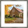 West Parish Chapel In Fall, Andover, Ma Framed Print