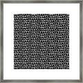 White On Black Hook And Dot Pattern Small Framed Print
