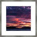 White Sands Sunset Framed Print