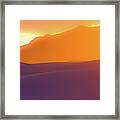 White Sands Sunset Framed Print