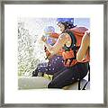 Whitewater Rafting Fun Framed Print