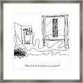 Whose Hair Did I Just Find? Framed Print