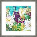 Wild Flower Field Of Daisies Abstract Shaby Chic Framed Print