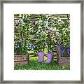 Wildflowers And Pink Boots Framed Print