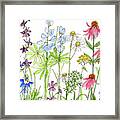 Wildflowers With Bee Framed Print