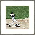 Willie Mays And Barry Bonds Framed Print