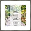 Winding Path Of Swaying Trees Poem Framed Print