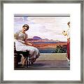 Winding The Skein By Frederic Leighton Framed Print