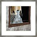 Window And Reflections Framed Print
