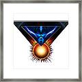 Wings Of Lightning Fractal Art Emblem Framed Print
