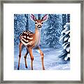 Winter Fawn Framed Print