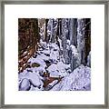 Winter In Flume Gorge Framed Print