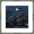 Winter Morning Moon Framed Print