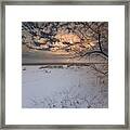 Winter Sunset On The Beach / Jurmala Framed Print