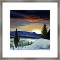 Winter Sunset Framed Print