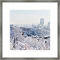 Winter View Across Durham City Framed Print