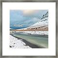 Winter View Near Kirkjufell Mountain Framed Print