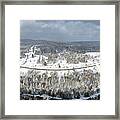 Winter View Of Pittsburg Village, New Hampshire Framed Print