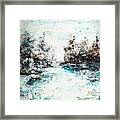 Winter Wonder Iii - Colorful Abstract Contemporary Acrylic Painting Framed Print