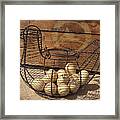 Wire Chicken Faux Eggs Framed Print