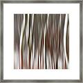 Wisconsin Snowblurred -   Intentional Camera Motion At A Snowy Tree Grove Framed Print