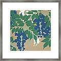 Wisteria From Momoyogusa, Flowers Of A Hundred Generations Framed Print