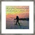 With Jesus You Are Never Alone Framed Print