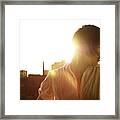Woman In Sunlight Framed Print