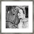 Woman With A Horse 2 Framed Print